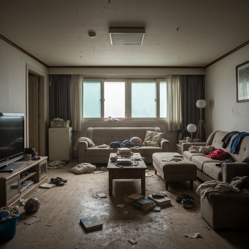 거실 청소 청소 전